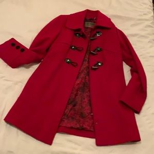 Guess red peacoat
